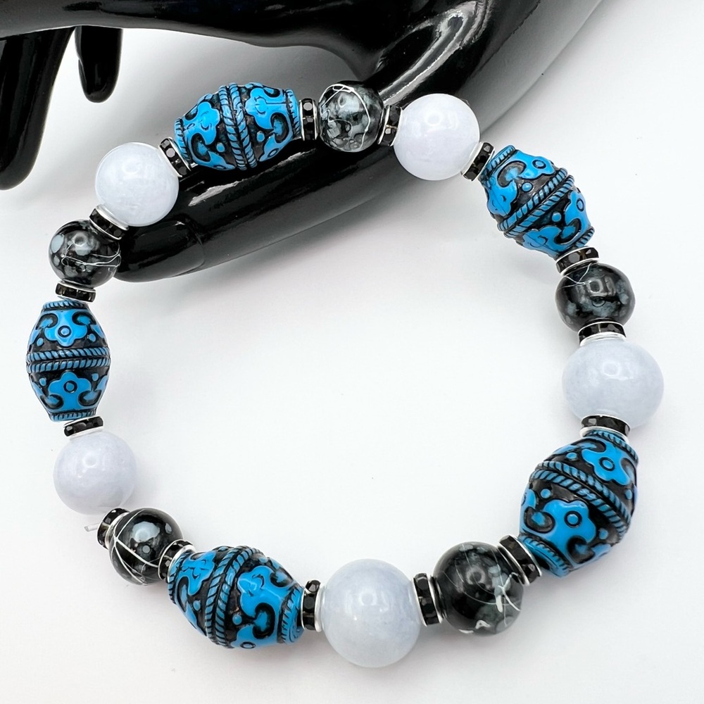 ACZENT LIGHT BLUE STONE BRACELET